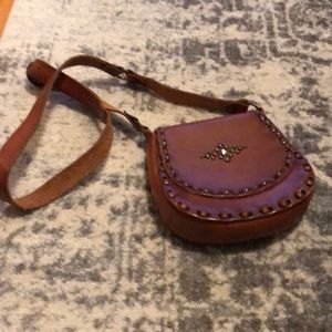 Leather cross body bag